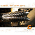 Twin Conical Screw Barrel Double Screw Barrel PVC PP PE Sheet Profile Granules